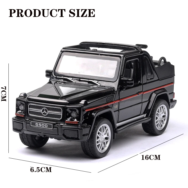 1:32 Mercedes Benz G500 Конвертируемые внедорожные транспортные средства литая модель автомобиля литая модель игрушечного автомобиля игрушки для детей