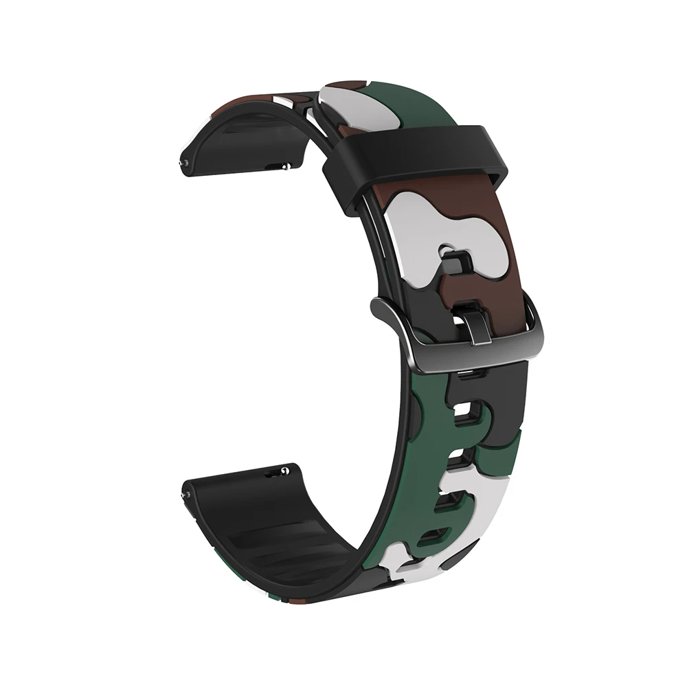 20mm 22mm Camouflage Silicone Strap For Huami Amazfit GTR 47mm GTR 4/3/2 Smart Watch Band for Amazfit Bip GTS