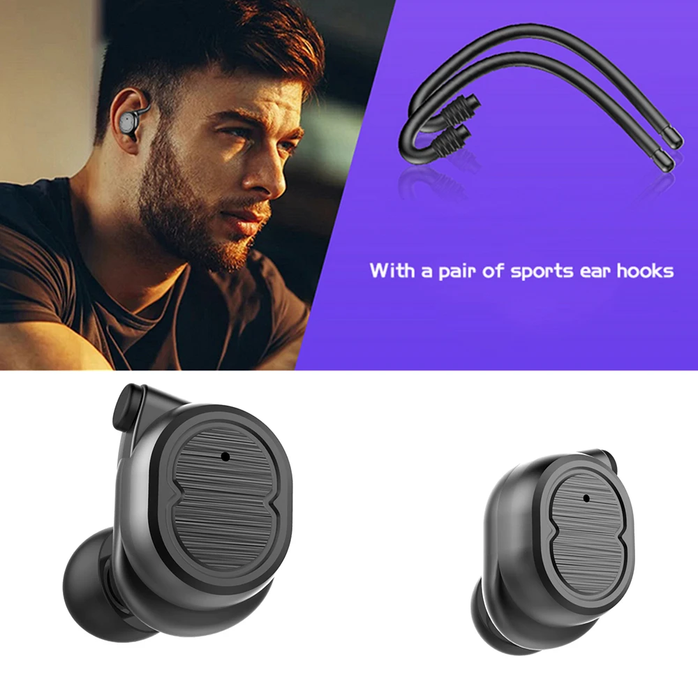 Bluetooth 5,0, настоящие беспроводные наушники, гарнитура, водонепроницаемая, CVC6.0, шумоподавление, 500 мА/ч, зарядная коробка, внешний аккумулятор для телефона, ПК