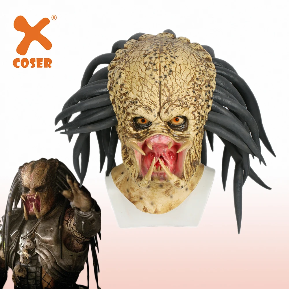 XCOSER Alien Predator, маска для косплея, маска на всю голову, Стильный шлем, костюм на Хэллоуин, реквизит для праздника, вечеринки, аксессуары для косплея