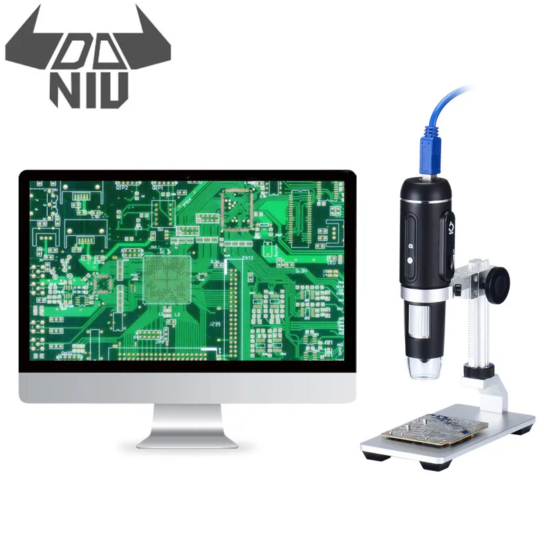 

DANIU H3 1000X 5 Megapixel HD USB3.0 Digital Microscope with 8 LED Lights Adjustable Brightness Microscopio