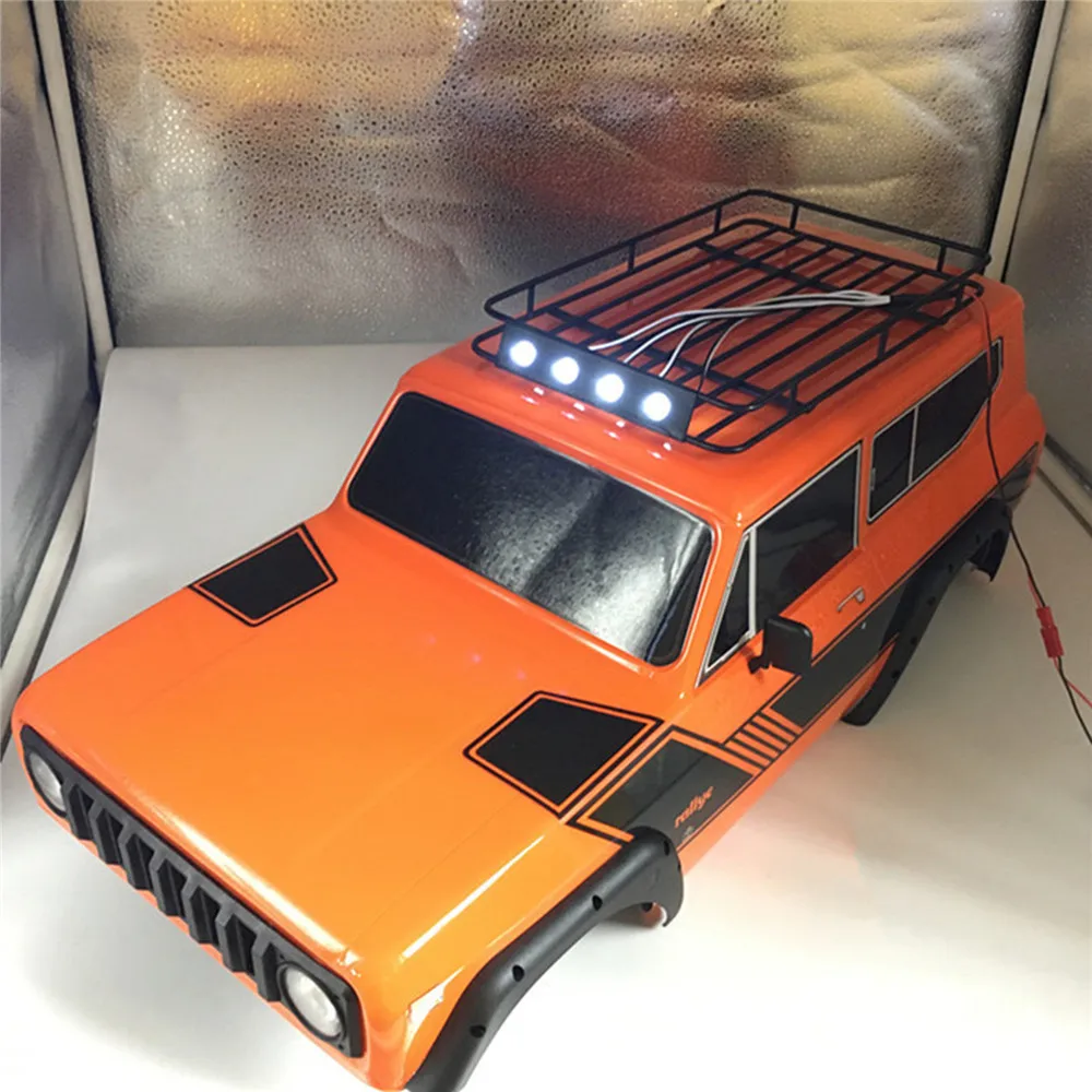 

Metal Roof Rack with LED Light for 1:10 Redcat GEN8 Scout II RC Crawler Car Parts 235*140*20mm Top Shelf Luggage Carrier