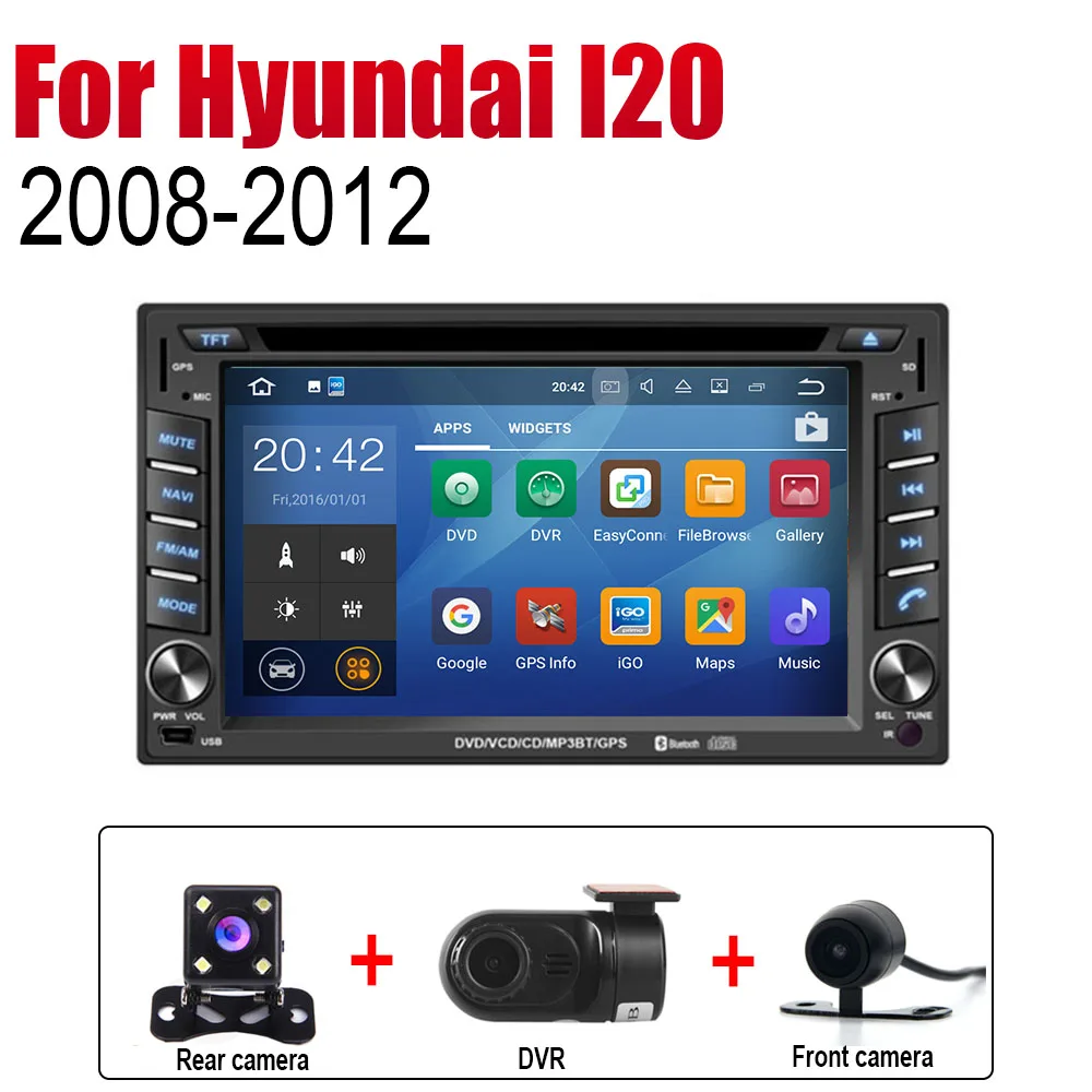 Extra Items Автомагнитола ZaiXi 2 Din Автомобильный dvd-плеер на основе Android для hyundai i20 Troy 2008~ 2012 gps Навигация BT Wifi карта мультимедийная система - Цвет: Extra Items