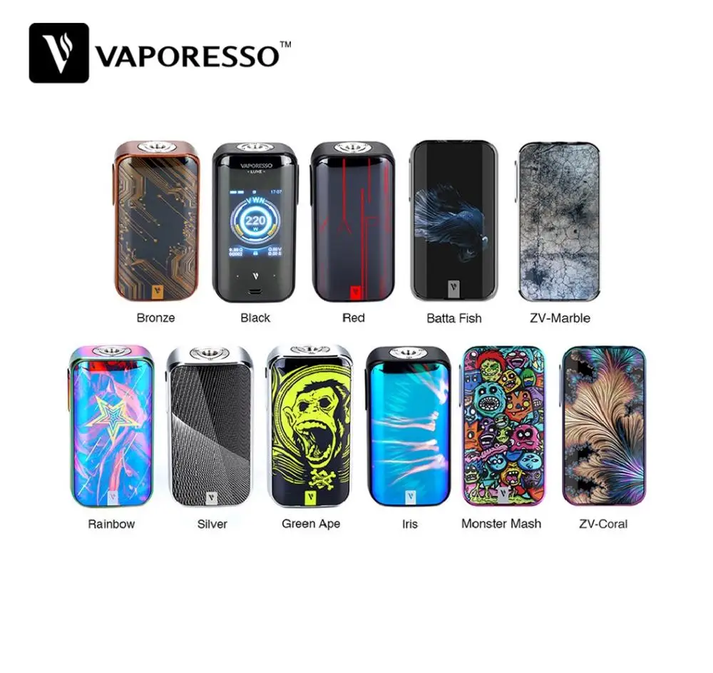 En Ligne Écran tactile d origine Vaporesso Luxe 220W TC MOD avec écran tactile 2.0 pouces et carte OMINI 4.0 Chipset et vitesse de tir 0.001s Mod