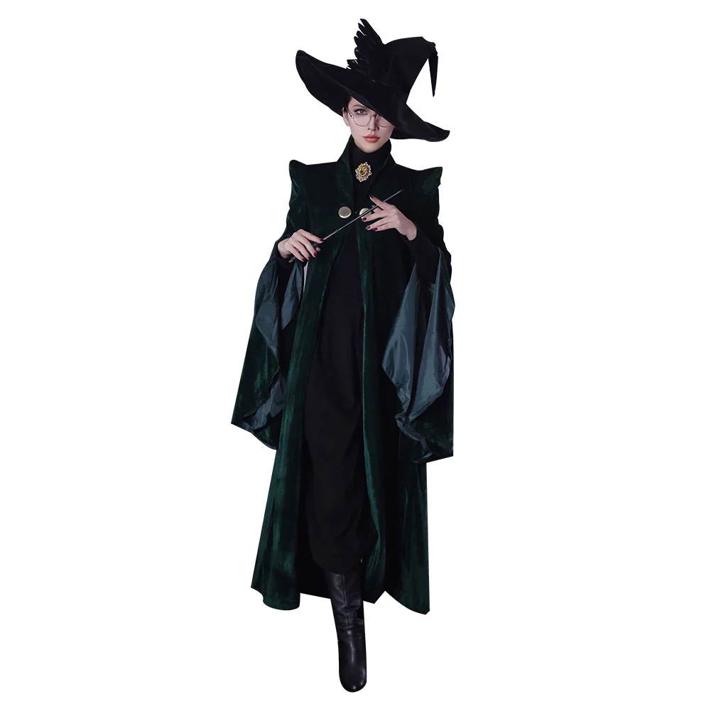 Harry Potter Series Professor Minerva McGonagall Dress Cosplay Costume — free download