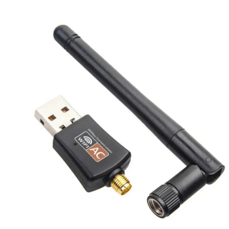 600 Мбит/с Dual Band 2,4/5,8 ГГц Беспроводной Lan USB WiFi адаптер 802.11AC с антенной 11AC 600 м USB Беспроводной сети Lan card 50 шт