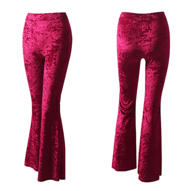 velvet high waisted trousers