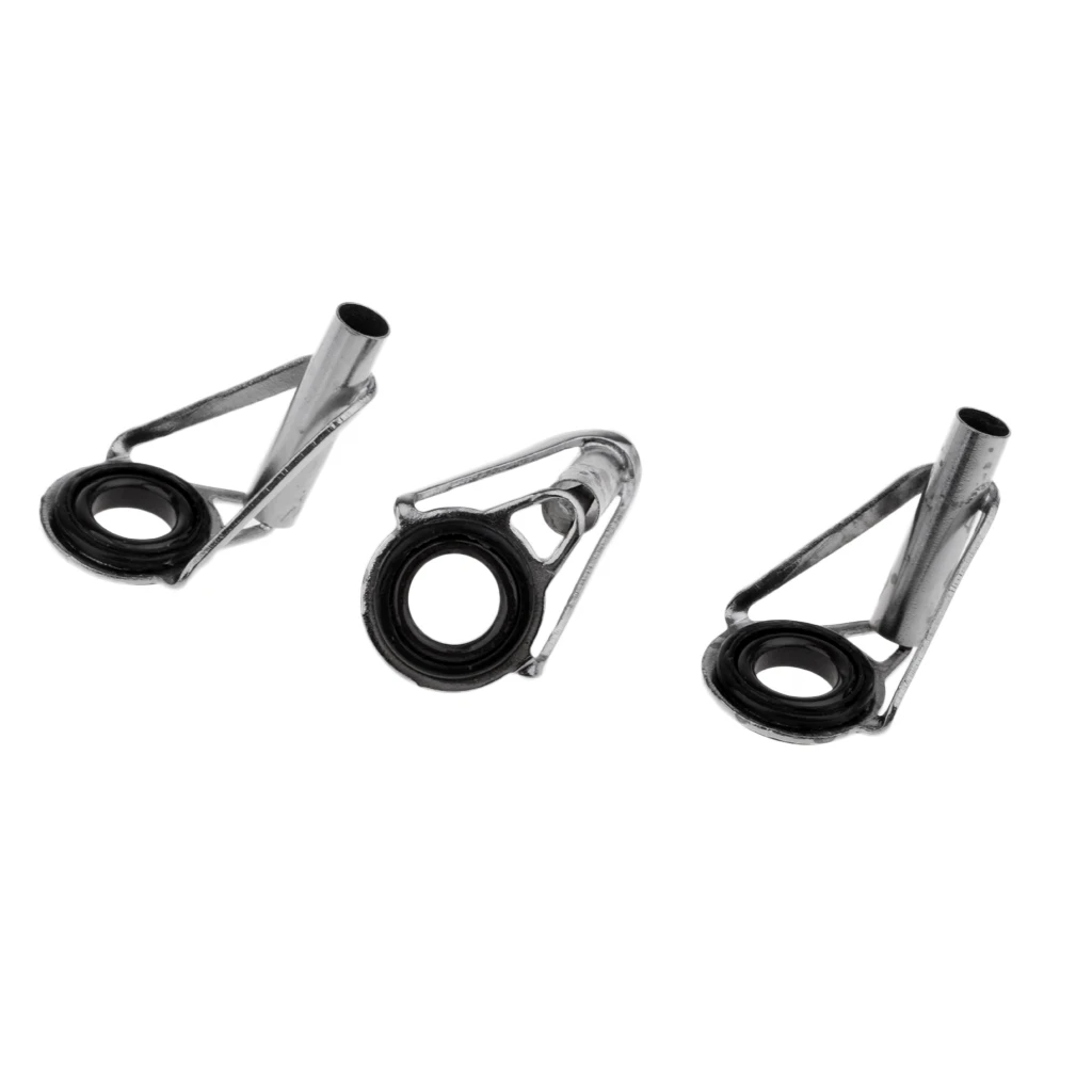 80Pcs Fishing Rod Guide Repair Kit, Stainless Steel Frame Ceramic Ring Pole Tip Top Guides Replacement Set with Storage Box