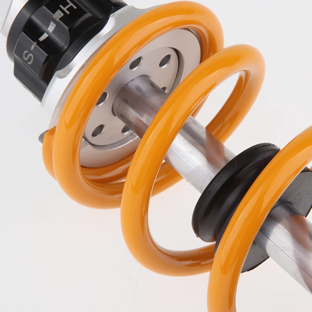 2 x Universal Rear Shock Absorbers for Motorcycle 350mm Spring Orange 