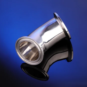 

Freeshipping 38mm O/D 1.5" Tri Clamp 304 Stainless Steel Sanitary Ferrule 45 Degree Elbow Pipe Fitting For Homebrew