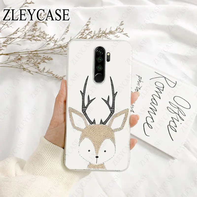 Cartoon Animals Fox Deer Hedgehog