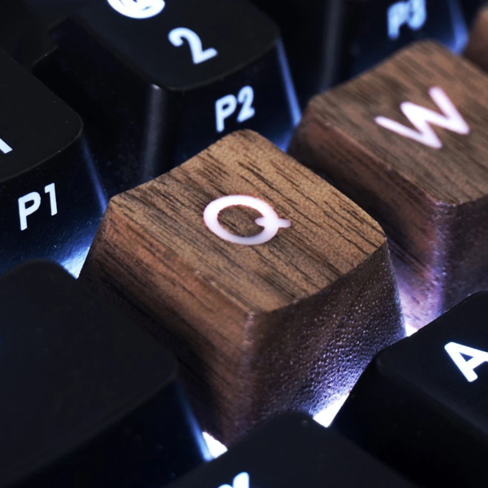

4pcs Backlight Wood Keycaps For Cherry Mx Switch Mechanical Game Keyboard Arrow Keys 2 Colors Backlight Wood Keycaps