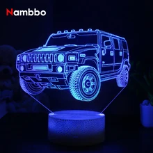 Крутая супер Автомобильная акриловая 3D лампа светодиодный 7 цветов Кроссовый ночник usb настольная лампа атмосфера ночной Декор лампа подарок
