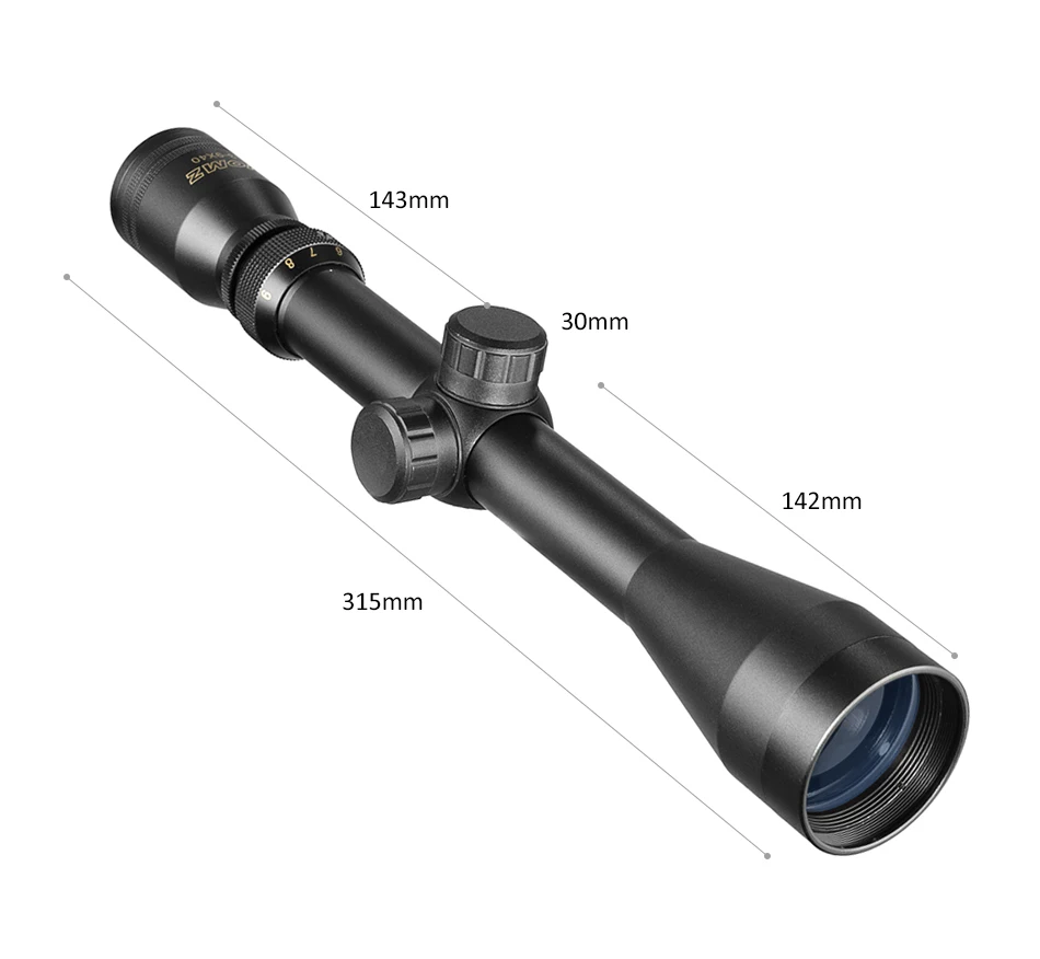 Rifle de ar Caça Cervos Scope Telêmetro Retículo Besta Mil Ponto Riflescope Mira Óptica Tática 3-9x40 Fio 10 3-9x40 caça cervos rifle de ar scope