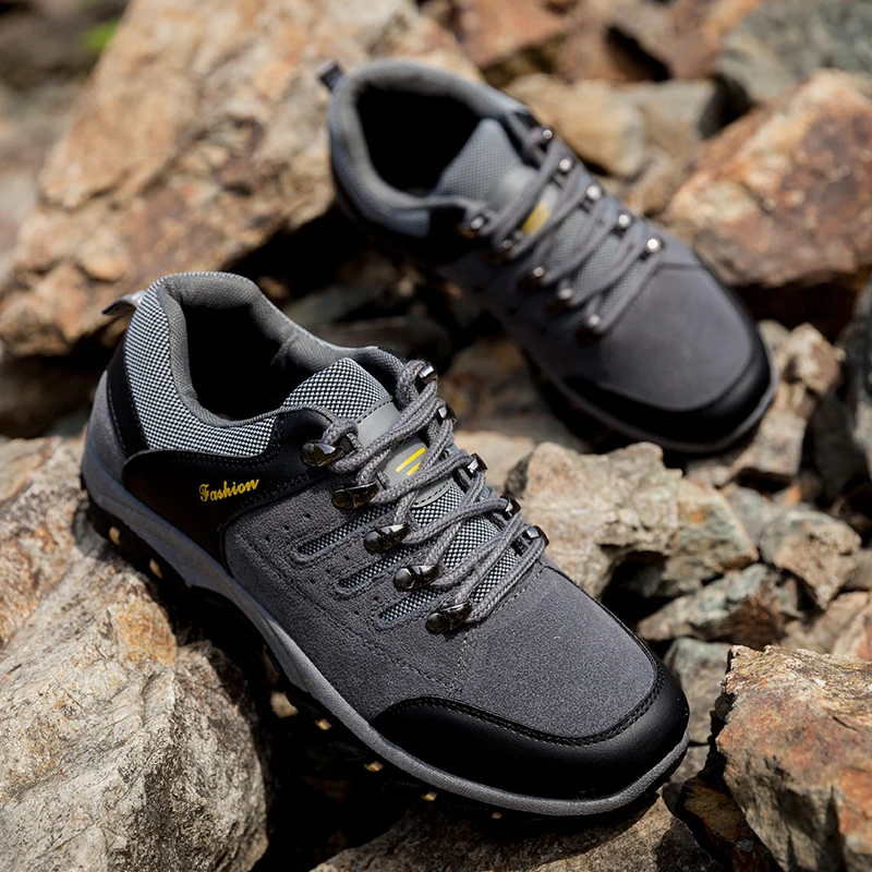 Koop 2019 nieuwe mannen casual schoenen Zapatos de Hombre comfortabele waterdichte outdoor wandelschoenen en najaar rubber sneakers