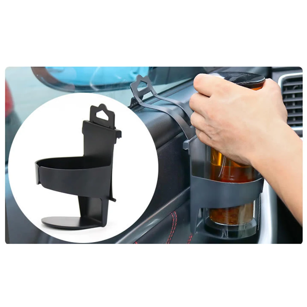 

Door Car Cup holder Stand Mount Black Interior Soda cans Organizer 1pc Vehicle