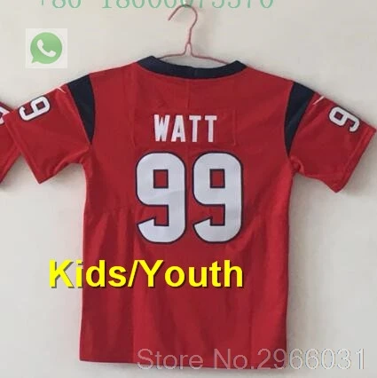 for kids youth A+++ качественная детская молодежная одежда Deshaun Watson 4 DeAndre Hopkins 10 JJ Watt 99 jersey Houston - Цвет: for kids youth
