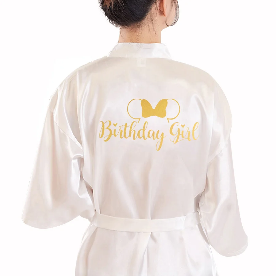 Женская атласная пижама в стиле счастливая Девочка|Халаты| |