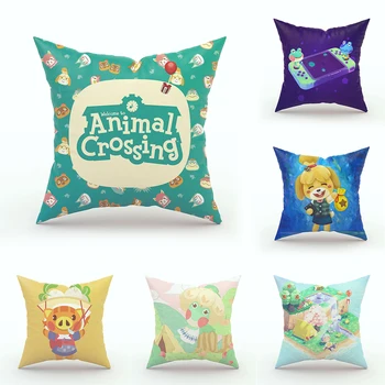 

Cute Animals Cushion Cover Home Decor Animal Crossing Decorative Pillows Linen Pillow Case Decoration