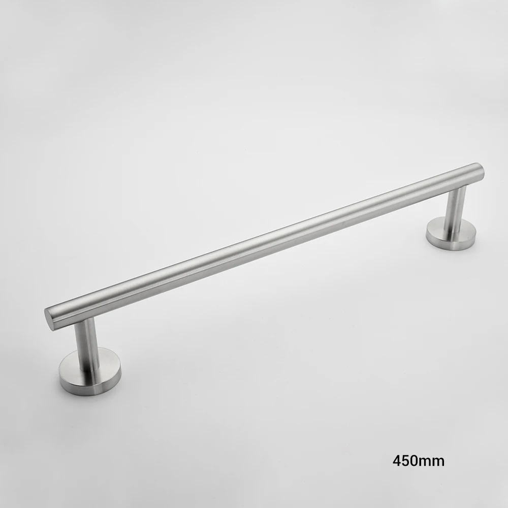 Bathroom Hardware Set Accessories Kit Brushed Stainless Steel Round Wall Rack Hand Bar Toilet Roll Paper Holder Robe Towel Hook bathroom accessories set