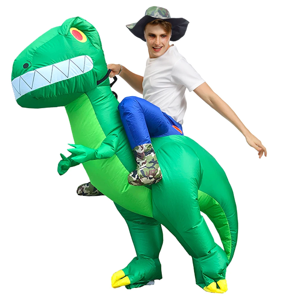 

New Ride on Dinosaur Inflatable Costume Cosplay Party Fun T-rex Carnival Costumes Halloween Costumes for Women