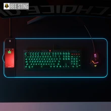

Gaming Mouse Pad RGB Computer Mousepad Wireless Charging Large Mouse Pad Gamer Mouse Carpet Big Mause Pad PC Desk Play Mat with