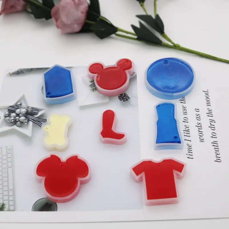 

UV Resin Decorative Crafts Mold DIY Pendant Key Chain Making CRYSTAL Epoxy Molds