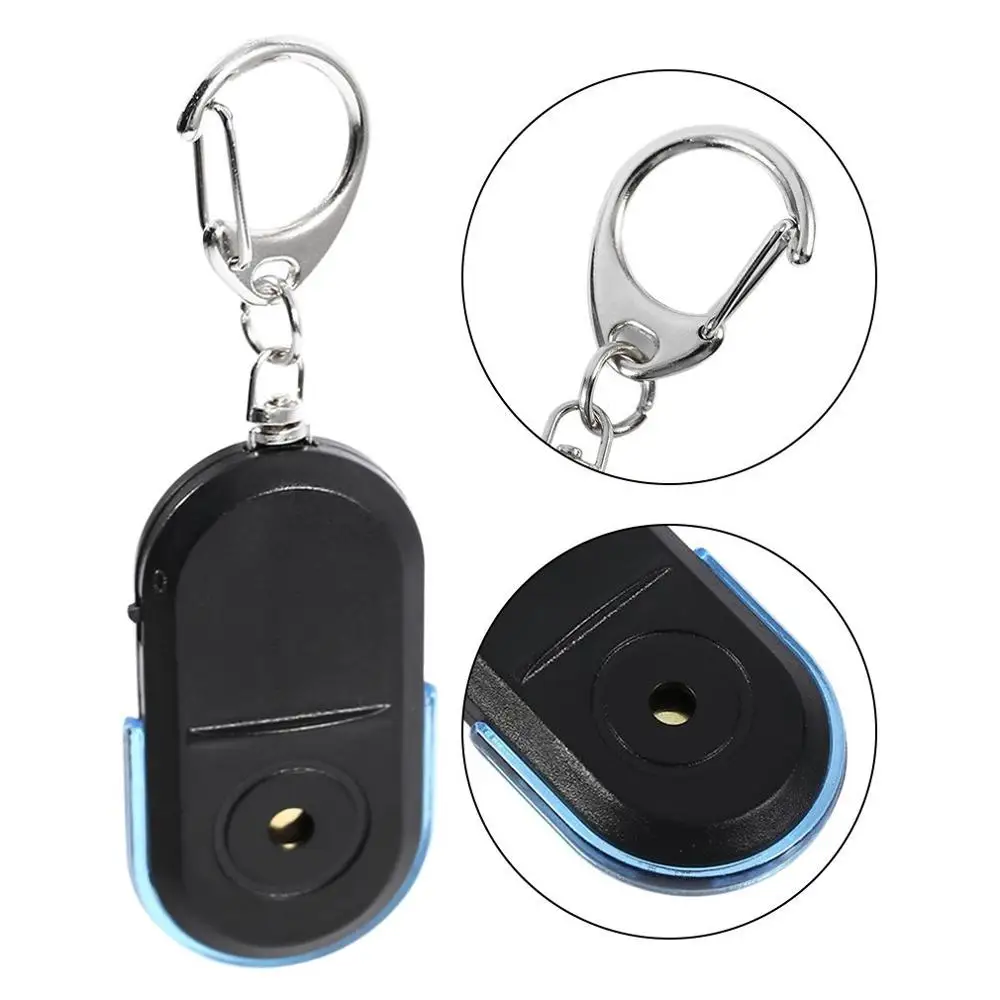 Novelty Whistle or shout Wireless Anti-Lost Alarm Whistle Sound Key Finder Locator With Keychain LED Light red blue green
