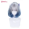 L-correo-Peluca de cabello sintético para fiesta, pelo corto con flequillo, estilo Harajuku, color rosa, azul mezclado, Bob Lolita, resistente al calor ► Foto 1/6