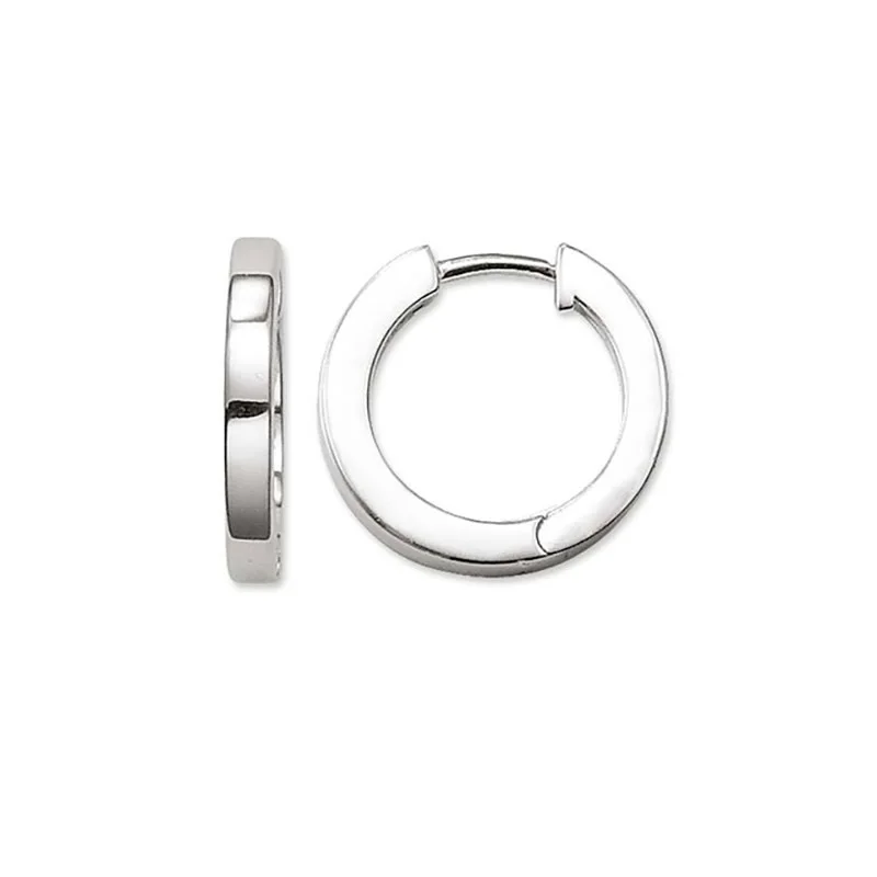 

Creole Hinged Hoop Earring for Women Thomas Style Silver Simple Round Fashion Ear Jewelry Accessories Gifts Super Deal Wholesale