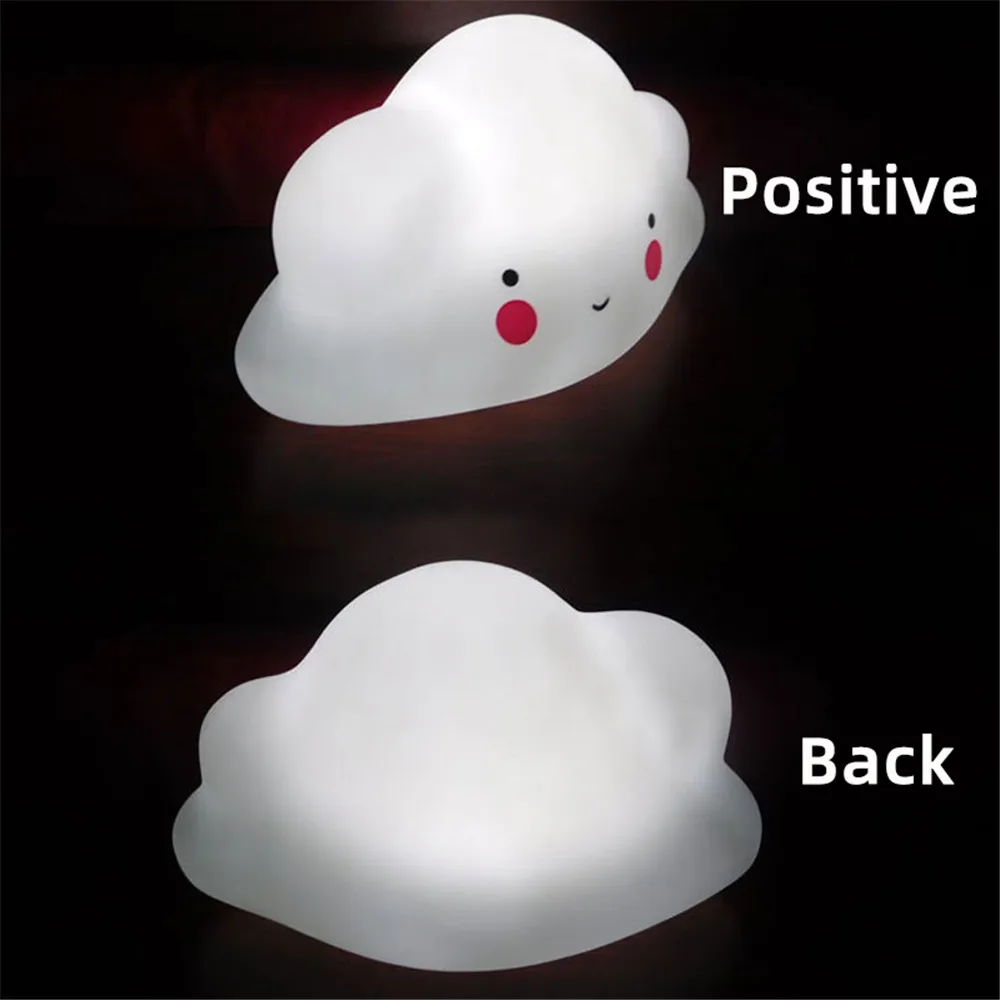  Cloud Shape Button Battery Night Light Children Light Baby Nursery Lamp Bedroom Sleep For Children  - 4000179506782