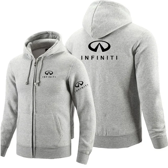 Толстовки на молнии для Infiniti с логотипом, флисовая толстовка с капюшоном и длинным рукавом, мужская куртка на молнии, Толстовка d