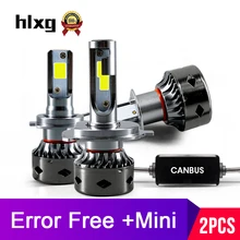 HLXG 12000Lm Canbus h7 Мини Свет для автомобиля мотоцикла led H4 hi lo H8 H11 без ошибок противотуманных фар H1 HB3 9006 12 v 80 W 6000 K