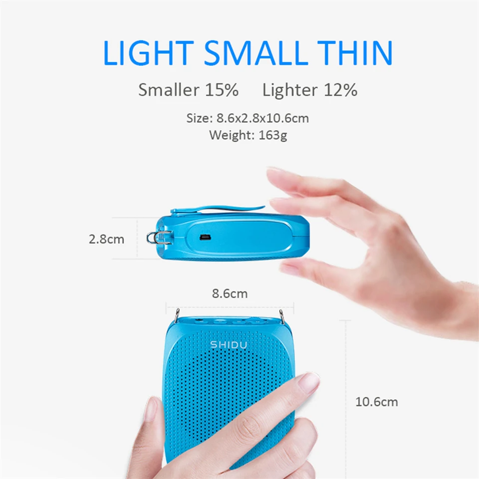 estéreo portátil, microfone amplificador de voz classe