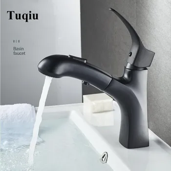 

Basin Faucet With Shower Head Chrome/Black bathroom Sink Faucet Pull Out Sink Faucet Mixer Tap Torneira Cozinha
