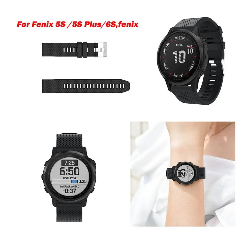 20 мм ремешок для часов EasyFit силиконовый Garmin Fenix 5s/6 S Ремешок 5s/5s Plus сменный |