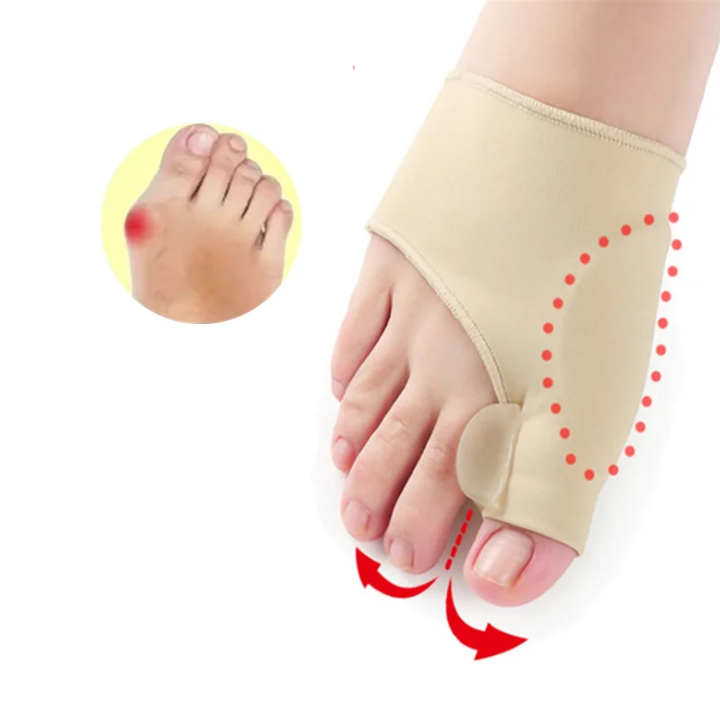 

2Pcs=1Pair Toe Separator Hallux Valgus Bunion Corrector Orthotics Feet Bone Thumb Adjuster Correction Pedicure Sock Straightener