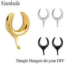 Ванкула новейший стиль Беруши Тоннели 316L нержавеющая сталь ухо Седло Вилки утяжелители тела ювелирные изделия подвески для ушей подарок для женщин и мужчин