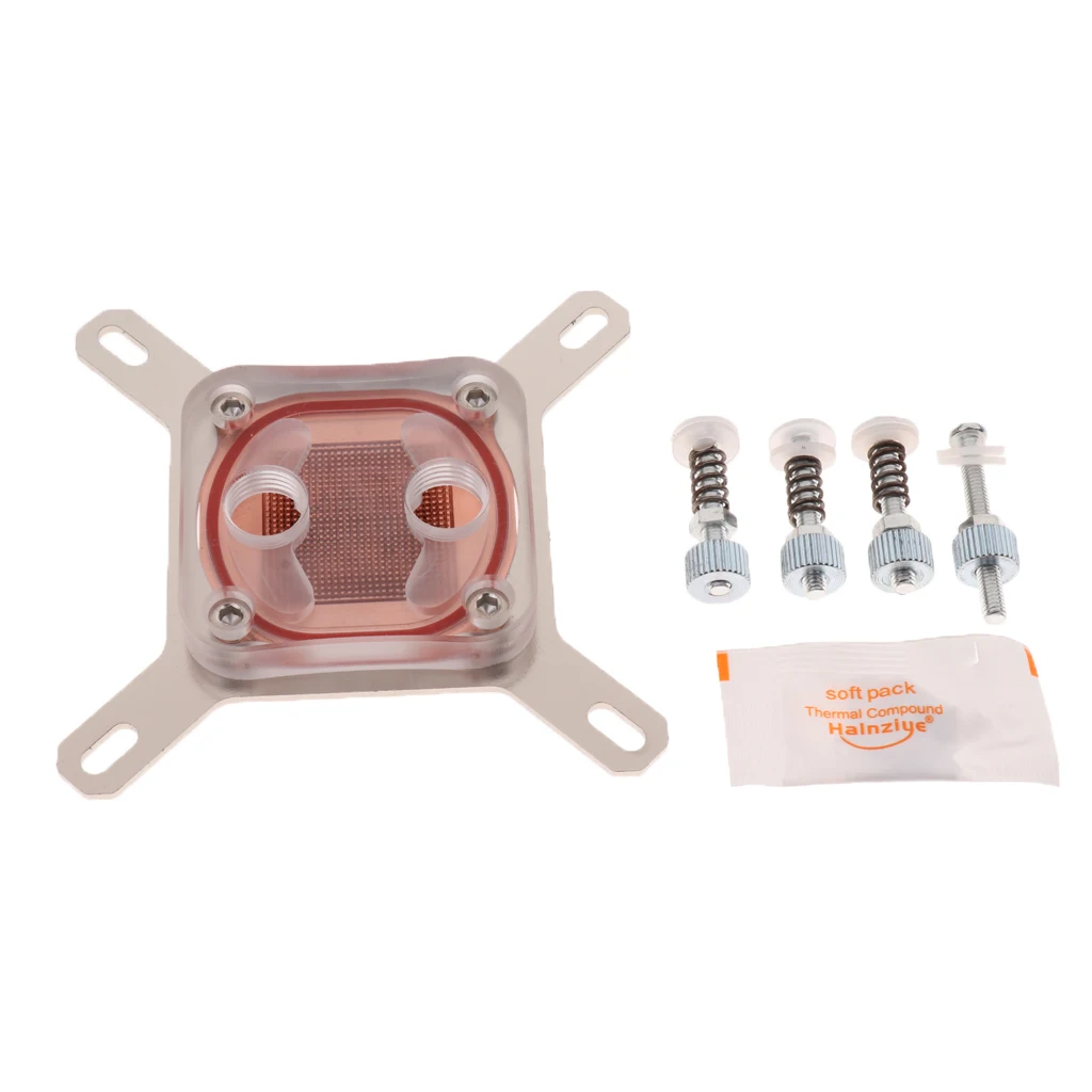 Professional Special CPU Water Cooling Block Waterblock Copper Base Cool #2