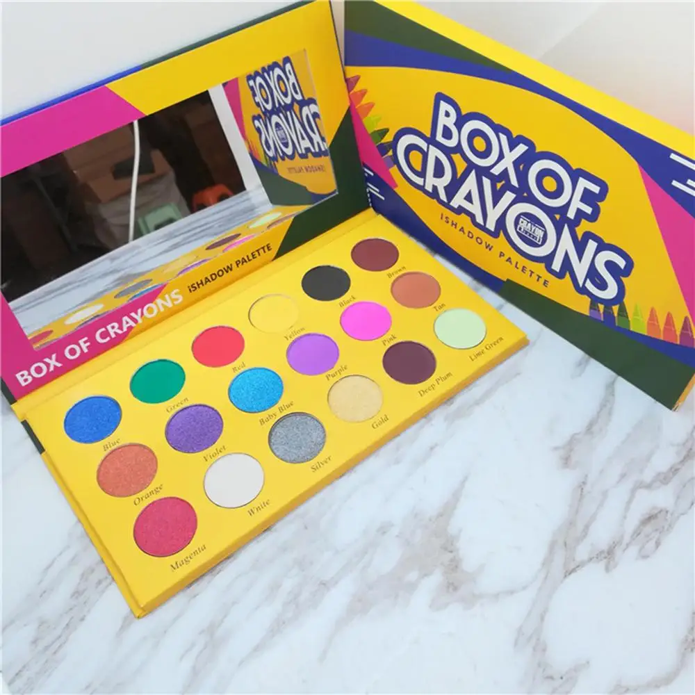 Макияж Палитра теней для век коробка мелков ishadow 18 цветов crayola водостойкие мерцающие и матовые тени для век