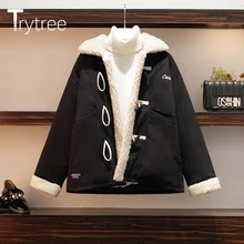 Trytree осеннее женское повседневное пальто с отложным воротником однобортное с карманами лоскутное модное свободное офисное Женское пальто Топ