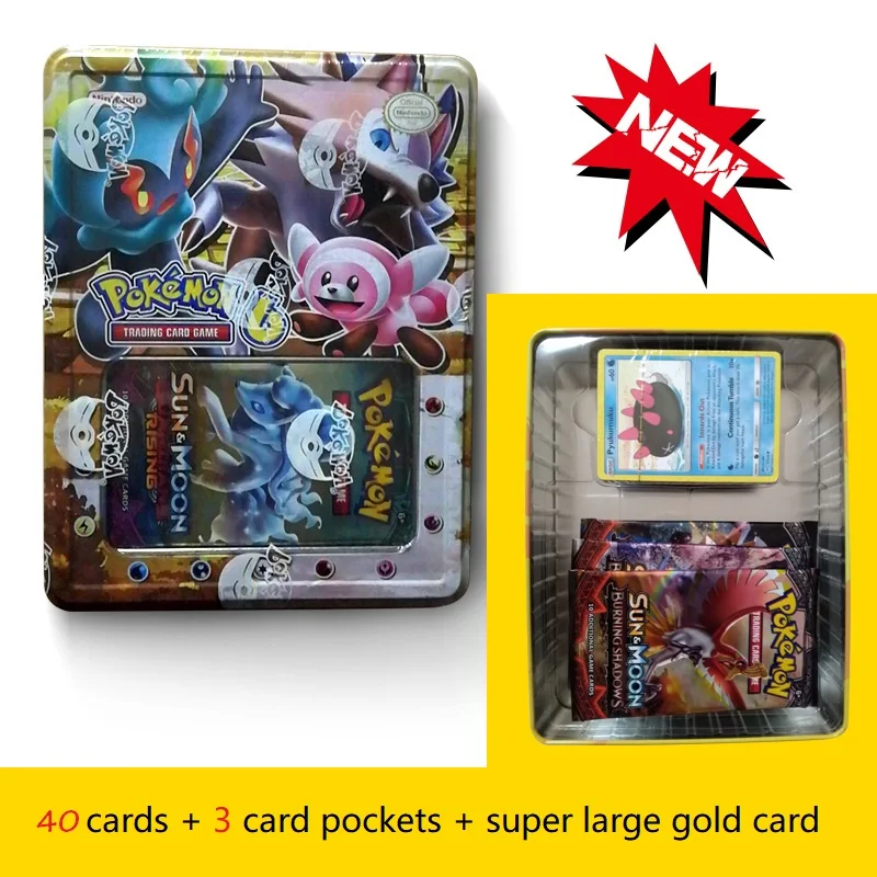 Boîte Lron anglais MA Tag equipe brillante TAKARA TOMY Pokemon cartes jeu anglais bataille Carte cartes à collectionner jeu enfants cadeaux jouet