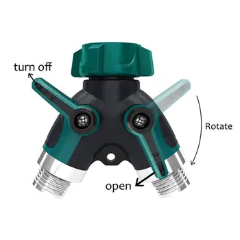 

Y Shunt Adapter Valve Garden Hose Splitter Connectors Faucet 2 Way Y Garden Hose Splitter Screw Thread Hose