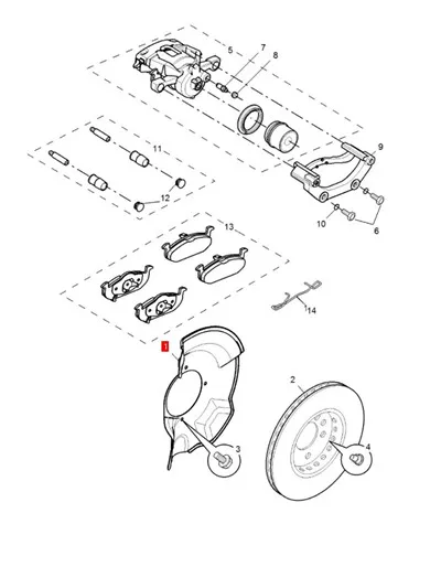 1pc Front and Rear Brake Caliper spring for Chinese SAIC ROEWE 550 MG6 1.8T Auto car motor parts SMK100310