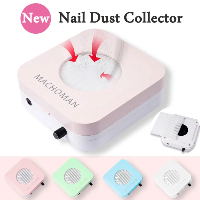 

60W Nail Dust Suction Dust Collector Fan Vacuum Cleaner Professional Machine Strong Power Nail Fan Art Manicure Salon Tools