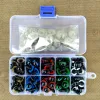 100pcs Plastic Safety Eyes For Toys Glitter Mix Color Craft Doll Eyes Amigurumi  For Teddy Bear 12mm Animal Puppet Doll DIY 2