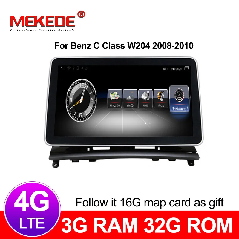 9 &quotAndroid 7 1 3 + 32G 4G lte автомобильное радио GPS навигация для Mercedes Benz C Class W204 2008 2010 Bluetooth
