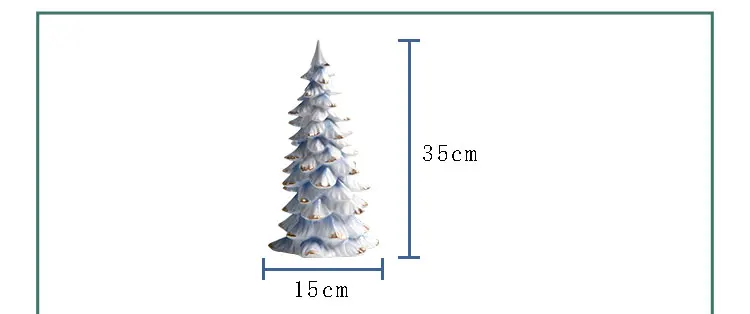 Скандинавское голубое белое керамическое украшение рождественской елки для дома, гостиной, декоративное украшение, аксессуары, подарок матери