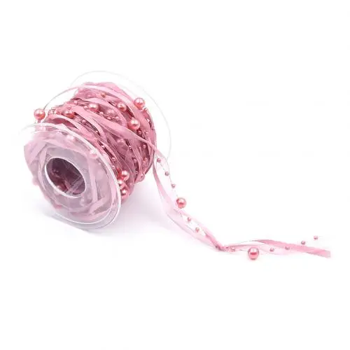 Rose Pink Рождественский бисер цепь лента Подарочная упаковка «сделай сам» рождественские вечерние украшения для дома - Цвет: Rose Pink