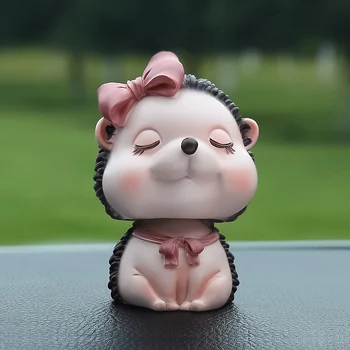 

Car Dashboard Toys Cute Nodding Hedgehog Figure Shaking Head Bobblehead Dolls Home Auto Interior Decoration Car Ornaments Gifts